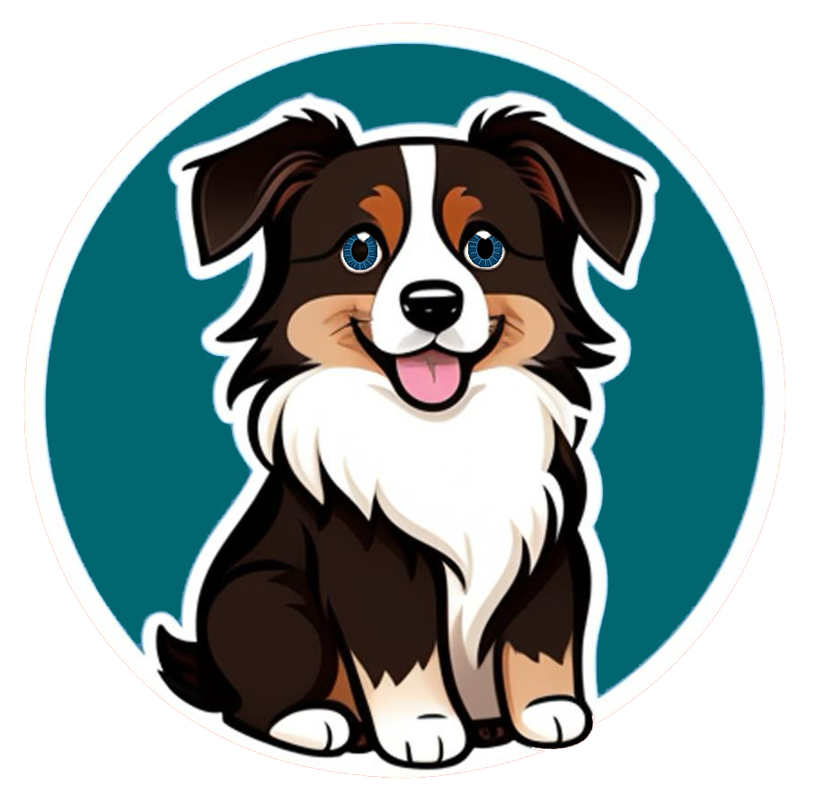 Illustration of Kristen's dog, adding fun and personality to the Hippie Helper Creations brand.