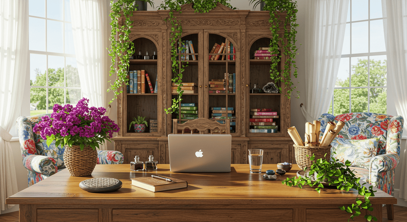 A collection of books stacked neatly with an aged, scholarly feel, symbolizing the trusted references behind Hippie Helper Creations.